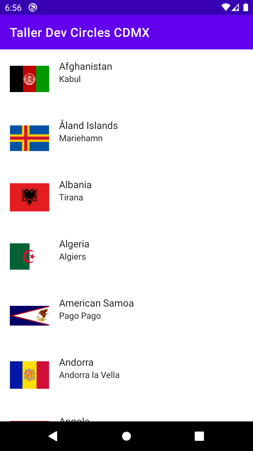 Lista de países con banderas